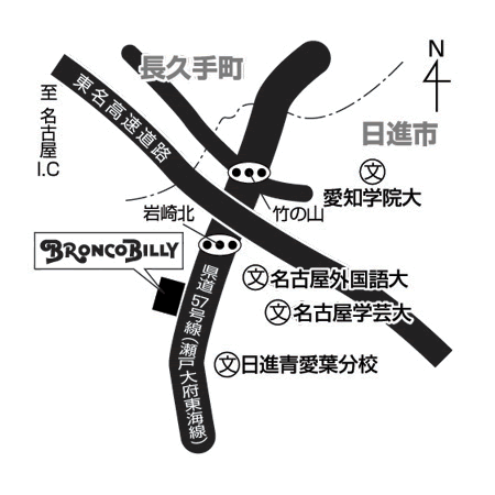 日進外語大前店 周辺MAP