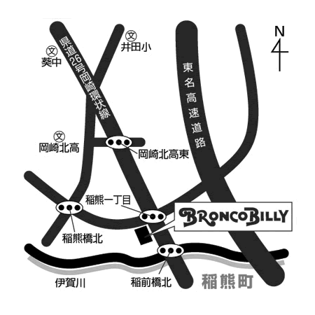 岡崎稲熊店 周辺MAP