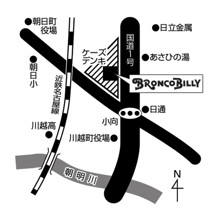 朝日店 周辺MAP