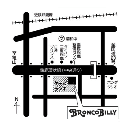 鈴鹿中央通店 周辺MAP