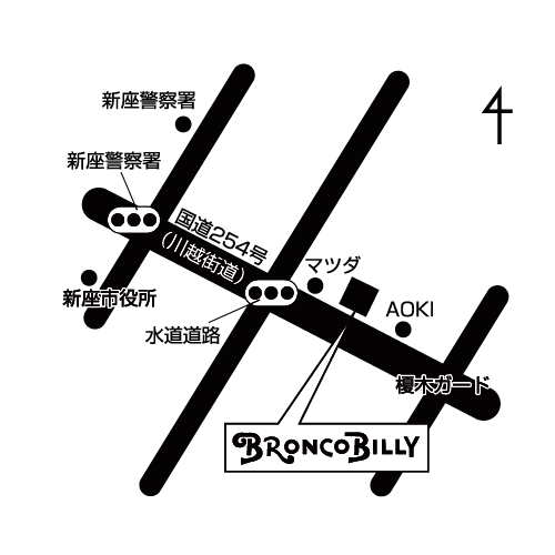 新座野火止店 周辺MAP