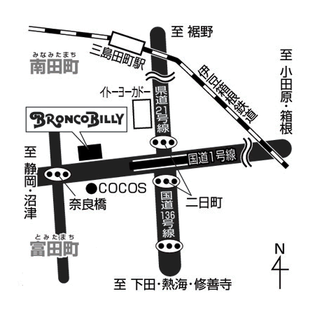 三島南田町店 周辺MAP